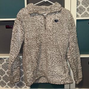 white and tan penn state fleece! super warm and cozy!